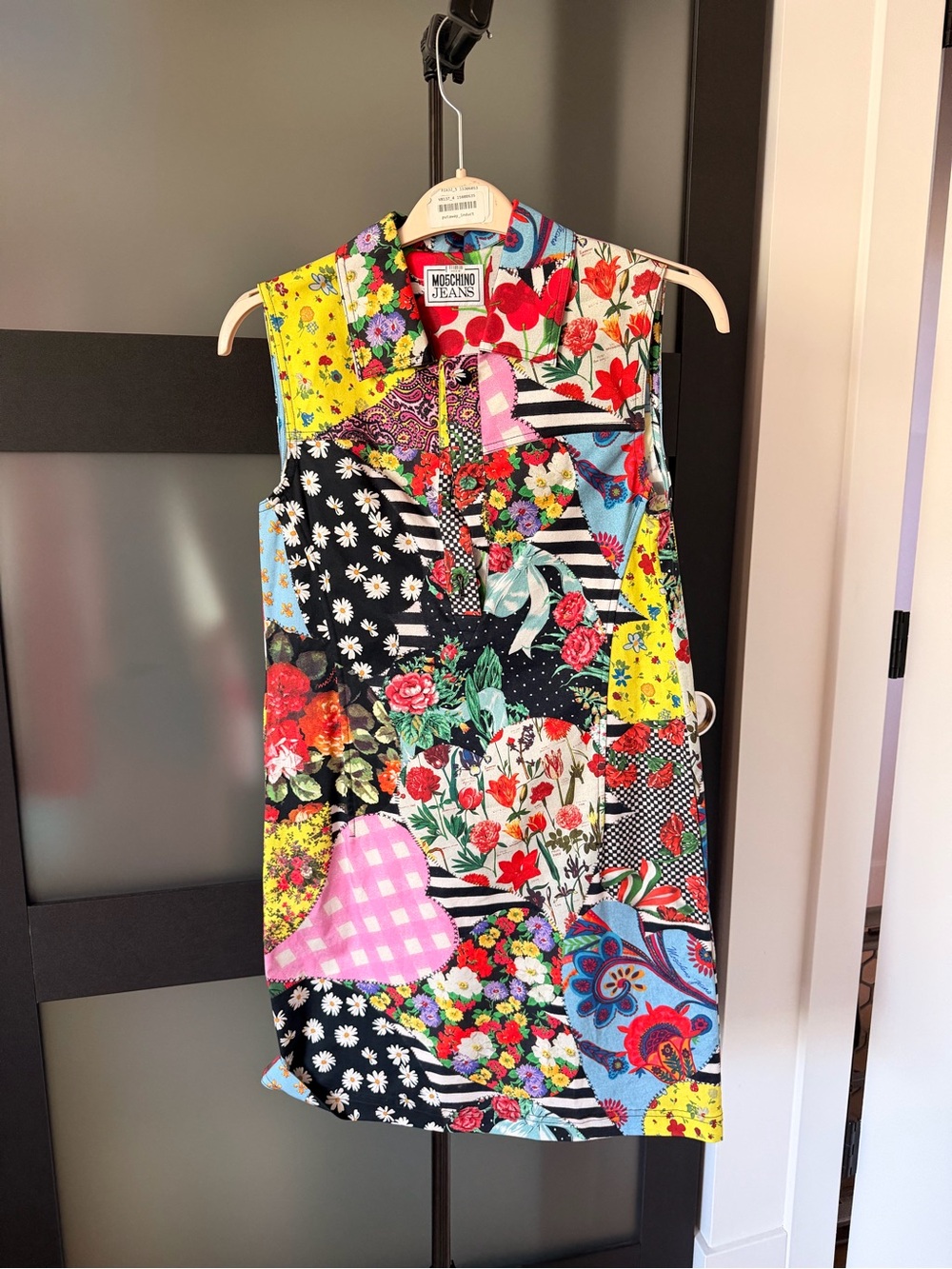 Moschino Multicolor Patchwork Floral Shift Dress